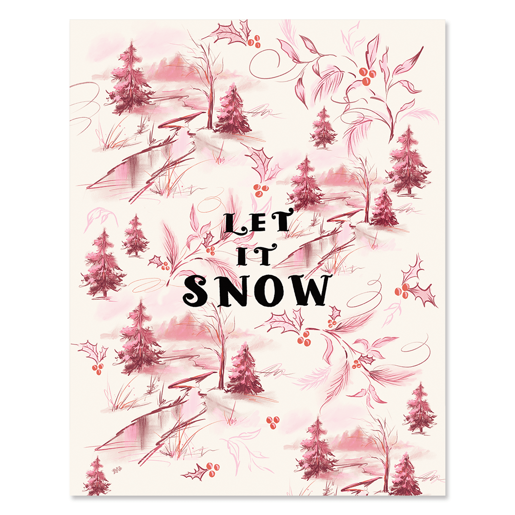 Let It Snow Toile - Print - Lily & Val