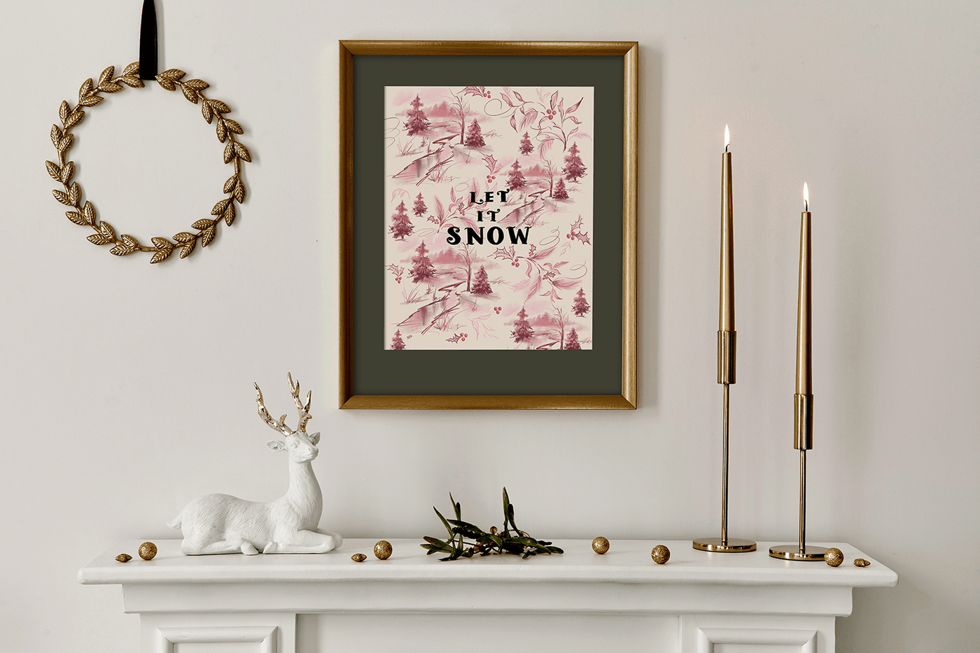Let It Snow Toile - Print - Lily & Val