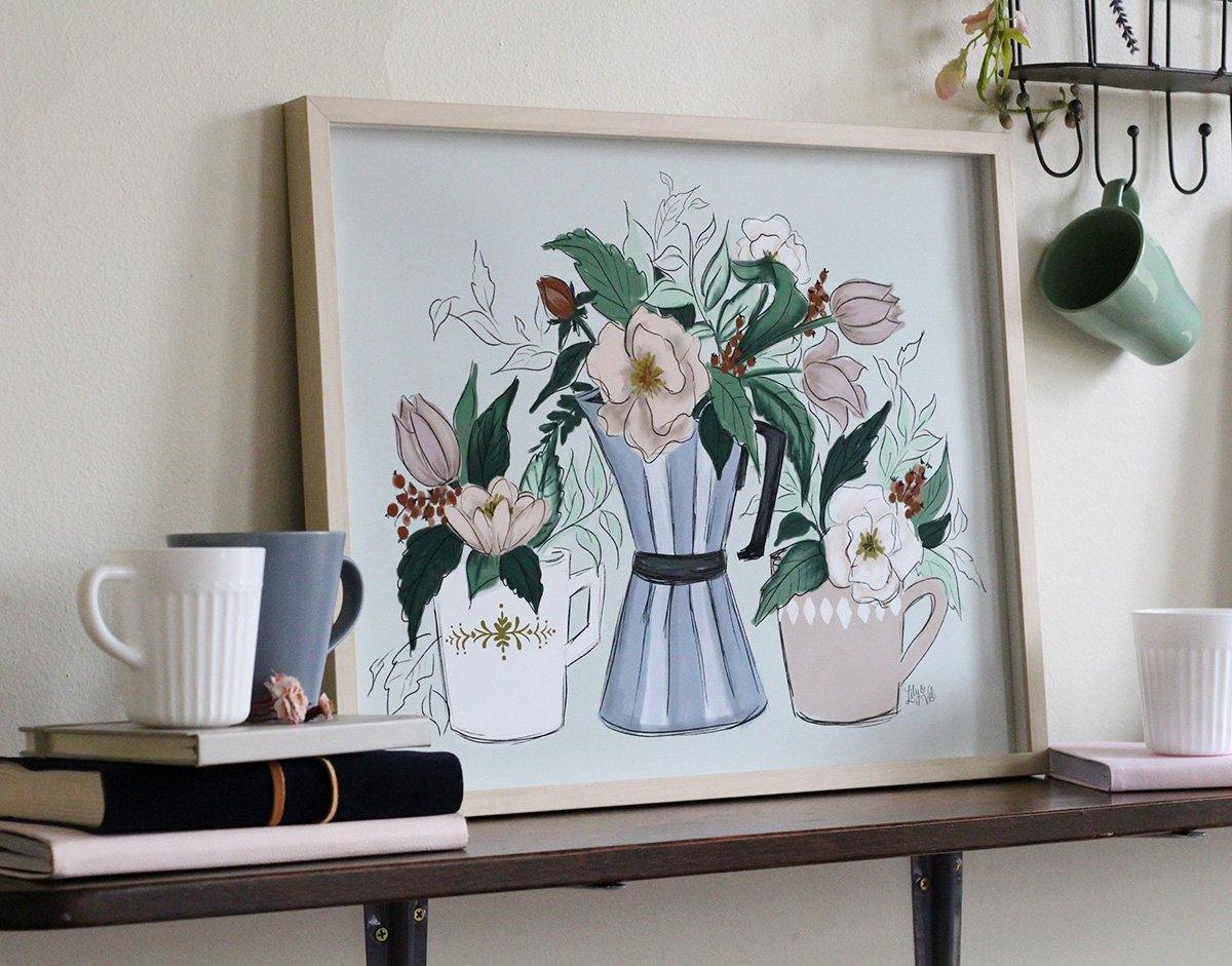 Coffee & Flowers - Print - Lily & Val