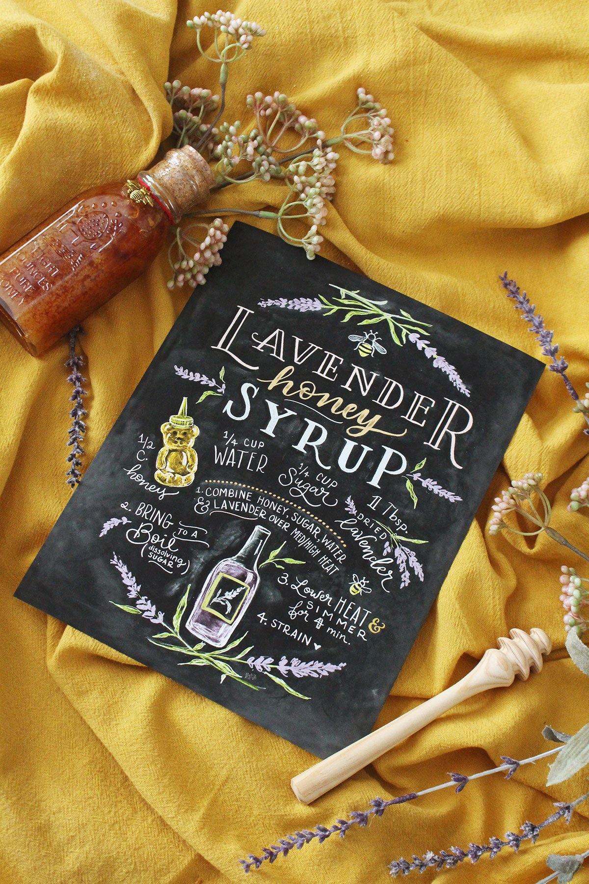 Lavender Honey Syrup Recipe - Print - Lily & Val