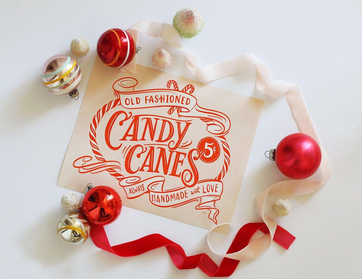 Old Fashioned Candy Canes - Print - Lily & Val