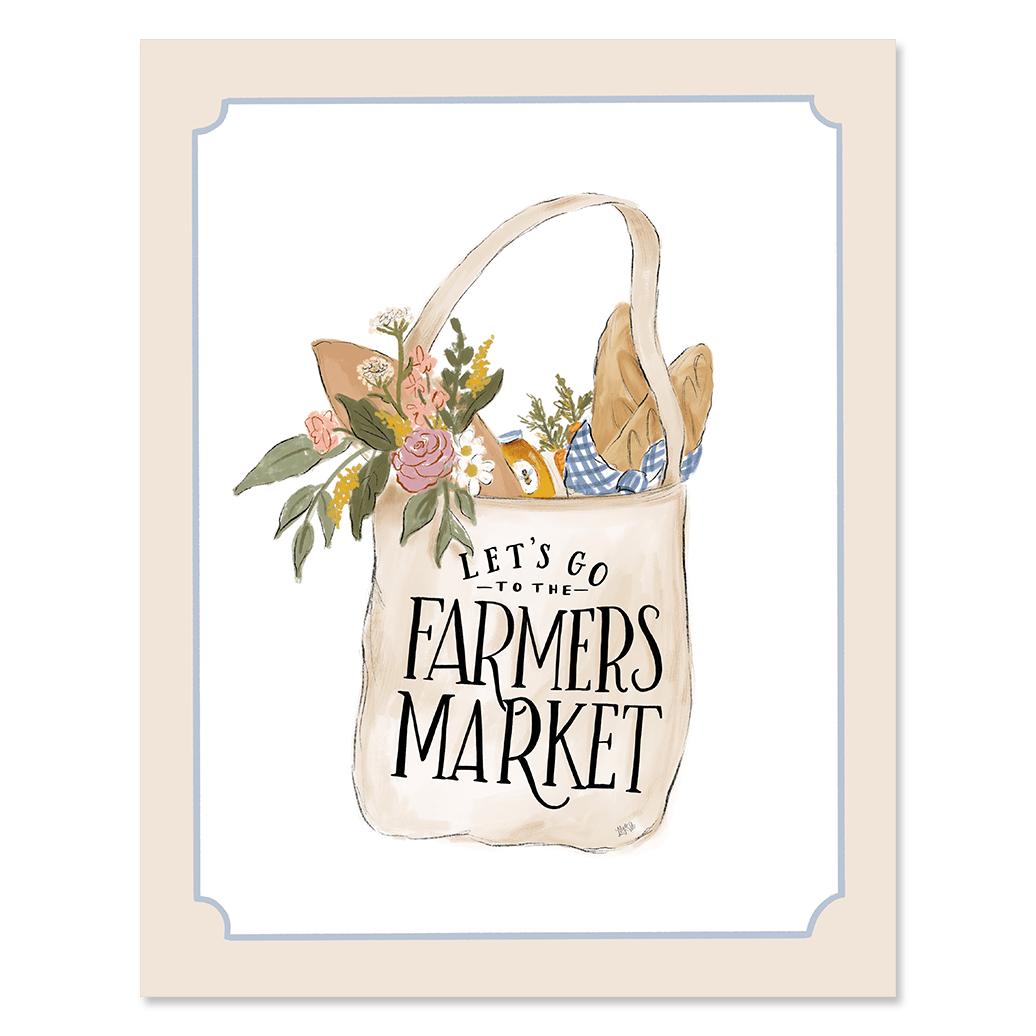 Let's Go To The Farmers Market - Print - Lily & Val