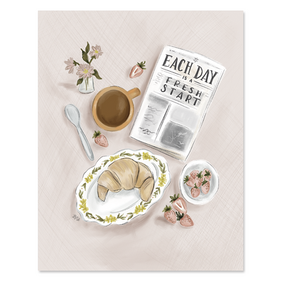 A Croissant & Good News - Print - Lily & Val