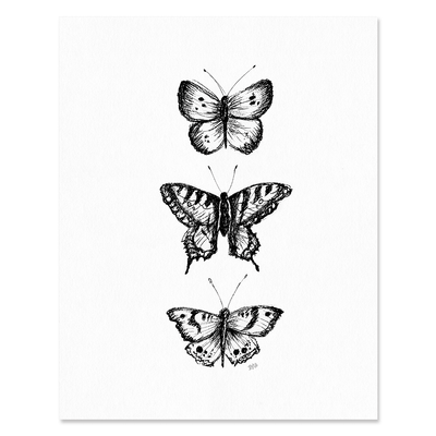Butterfly Trio - Print - Lily & Val