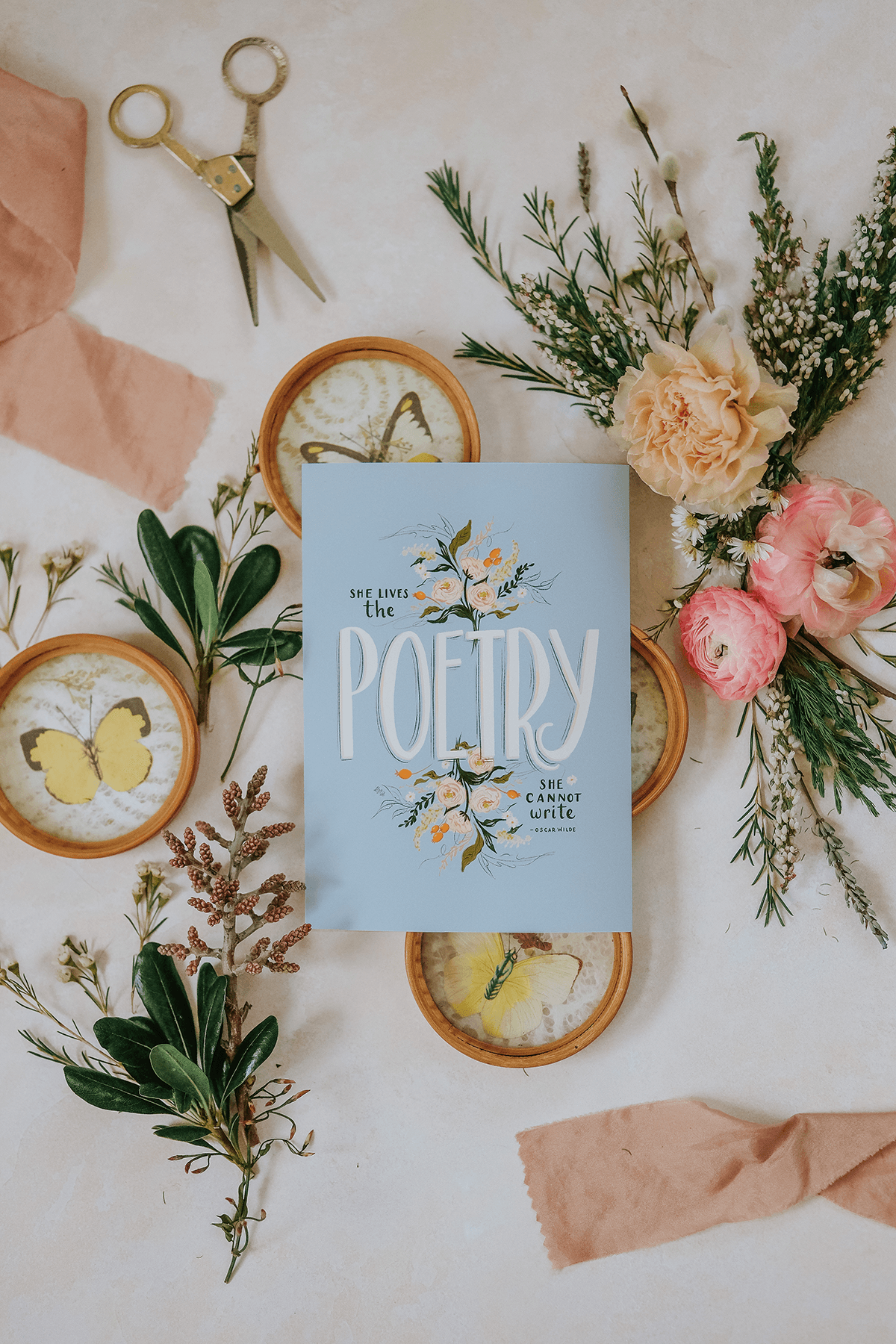 She Lives The Poetry She Cannot Write - Print - Wall Art - Spring Art ...