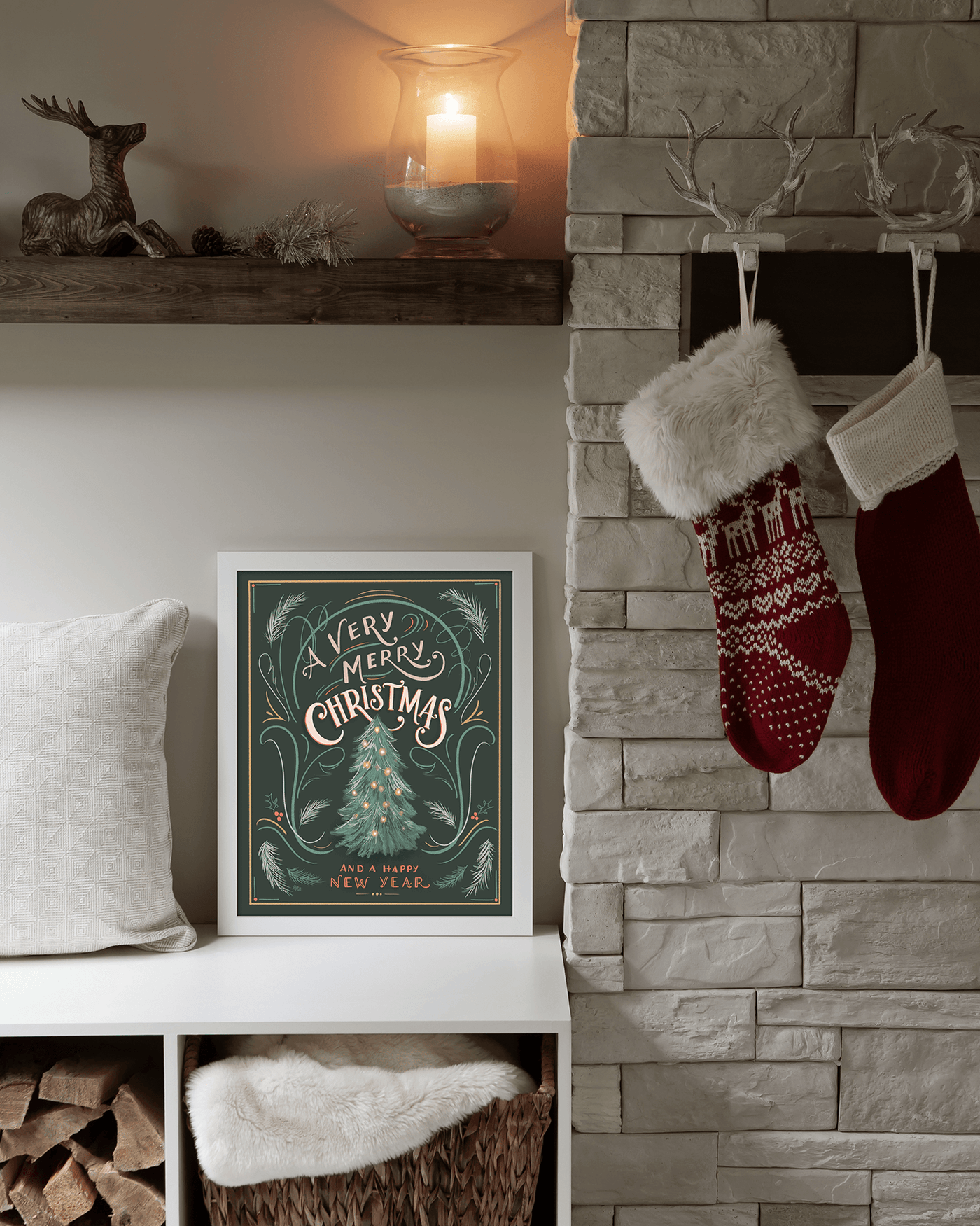 A Very Merry Christmas - Print - Lily & Val