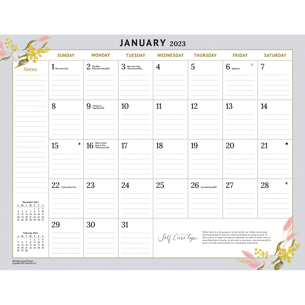Be Gentle With Yourself 2023 Deskpad Calendar