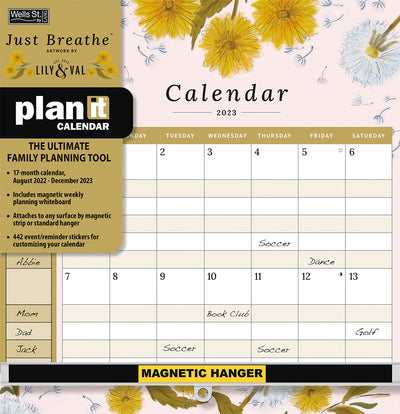 Just Breathe 2023 Plan-It™ Magnetic Family Calendar