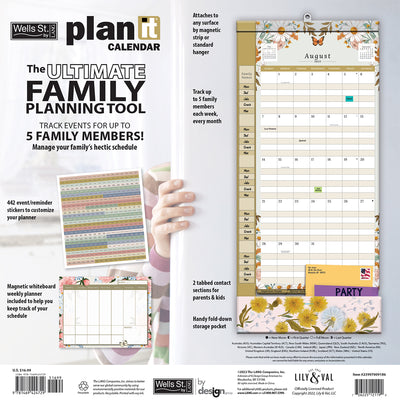 Just Breathe 2023 Plan-It™ Magnetic Family Calendar