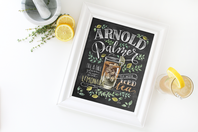 Arnold Palmer cocktail drink print by Lily & Val