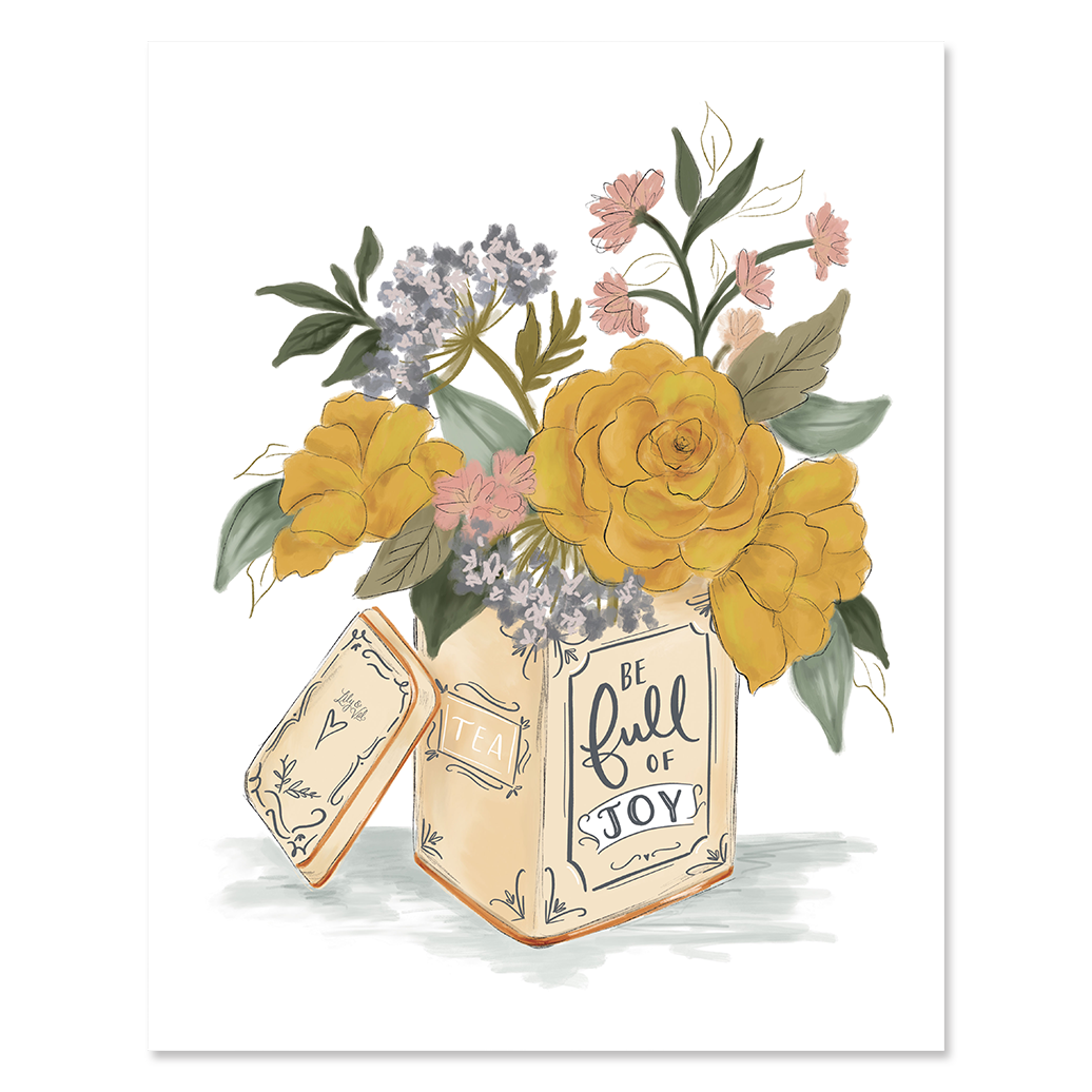 Be Full Of Joy Tea Tin - Print - Lily & Val