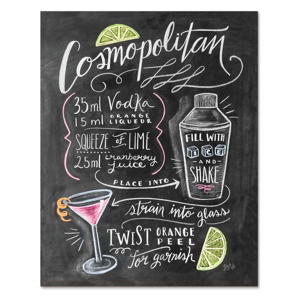 Cosmopolitan Cocktail Recipe - Print