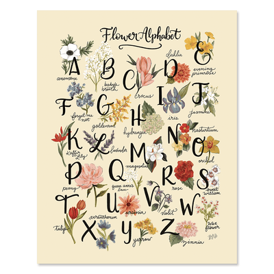 Flower Alphabet - Print - Lily & Val