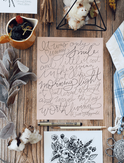 F. Scott Fitzgerald Poem - Print - Lily & Val