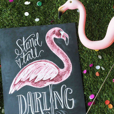 Flamingo (Stand Tall, Darling) - Print - Lily & Val