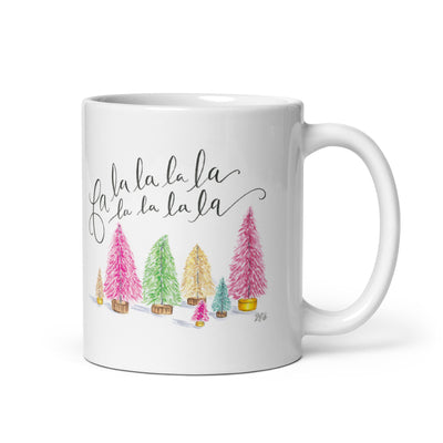 Falalalala Bottle Brush Trees - Ceramic 11oz Mug