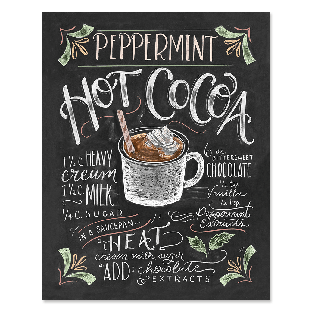 Peppermint Hot Cocoa - Print - Lily & Val