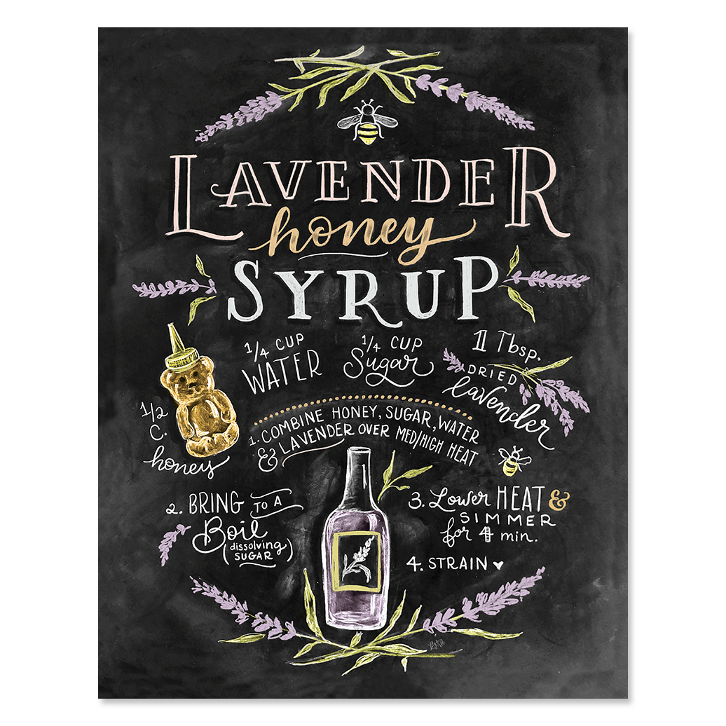 Lavender Honey Syrup Recipe - Print - Lily & Val