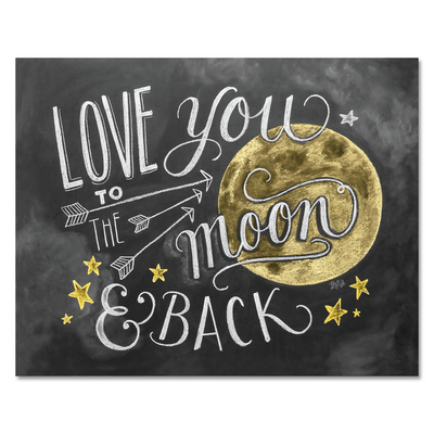 Love You to the Moon & Back Color - Print
