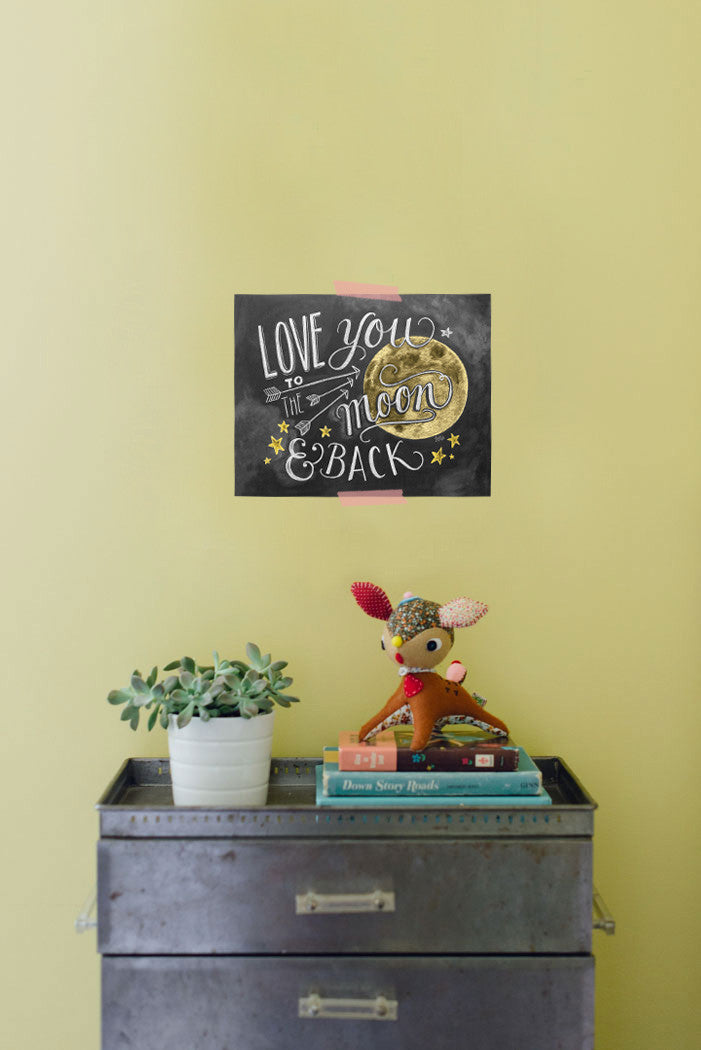 Love You to the Moon & Back Color - Print - Lily & Val