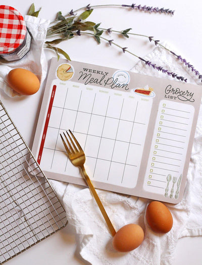 Cherry Pie Meal Planner Pad & Grocery List - Lily & Val