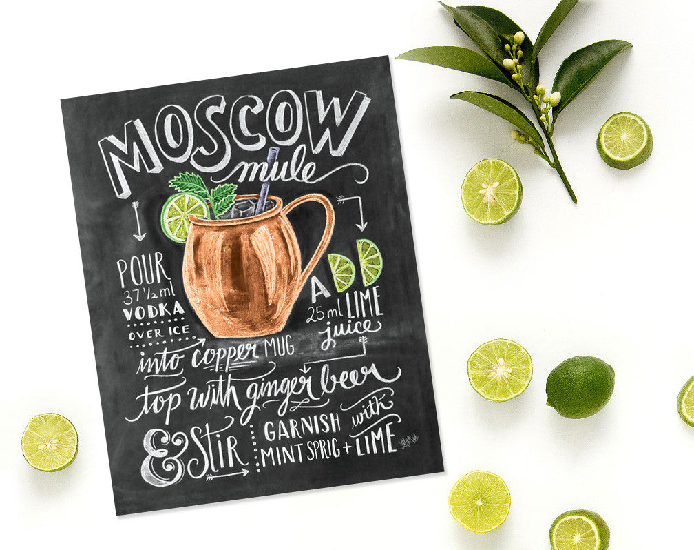 Moscow Mule Cocktail Recipe - Print - Lily & Val