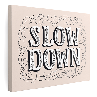 Slow Down - Kraft Paper Art - Illustrated Art - Fall Decor - Wall Art ...