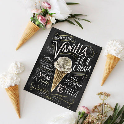 Vanilla Ice Cream Recipe - Print - Lily & Val