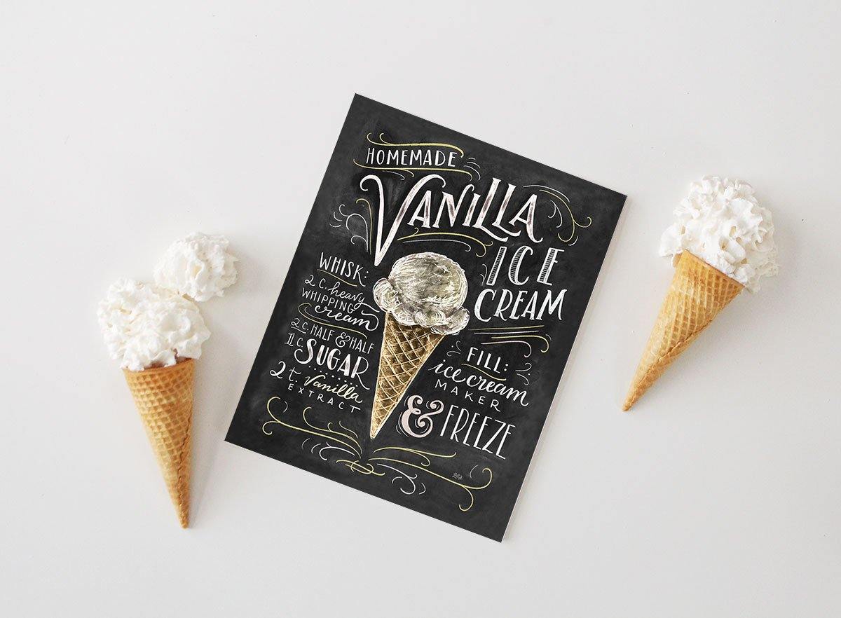 Vanilla Ice Cream Recipe - Print - Lily & Val