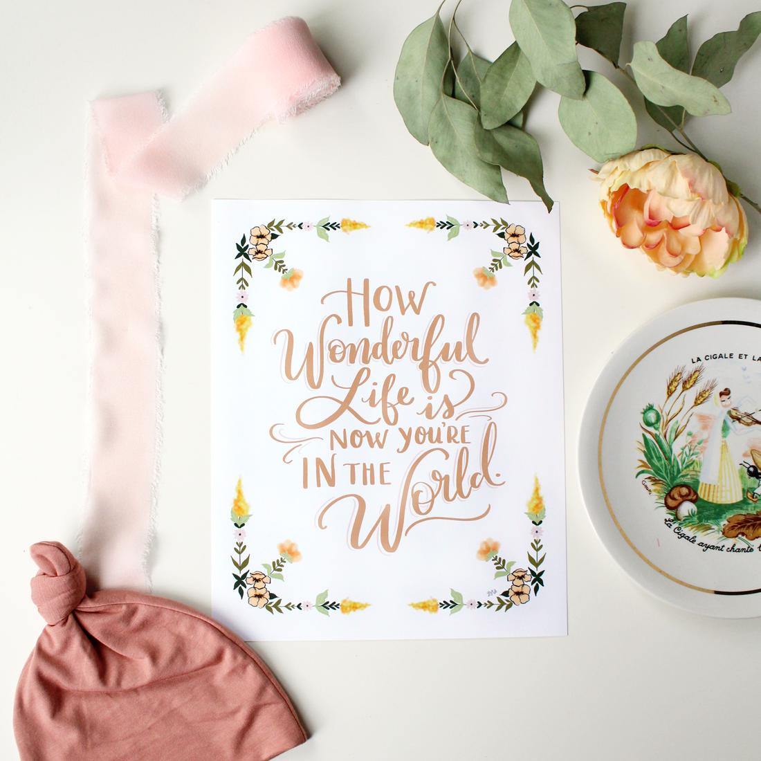 Now You're In The World - Girl - Print - Lily & Val