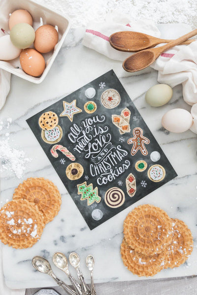 All You Need Is Love & Christmas Cookies - Print - Lily & Val