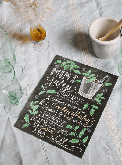 Mint Julep Cocktail Recipe - Print - Lily & Val