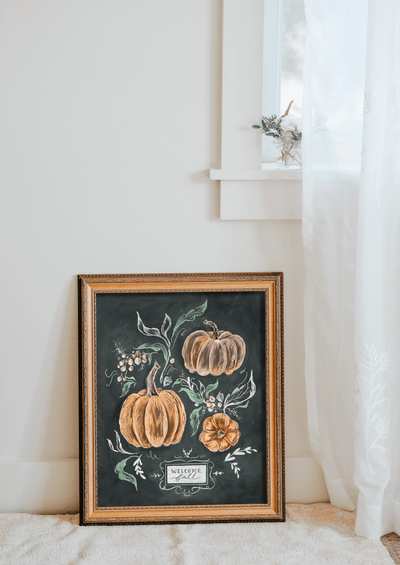Welcome Fall Pumpkins - Print - Lily & Val